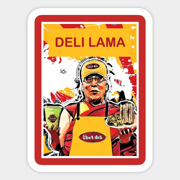 Deli Lama Sticker by Dizgraceland